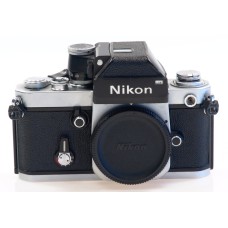 NIKON F2 SLR 35mm FILM CAMERA BODY CHROME BLACK WITH CAP DP-1 PRISM FINDER NICE