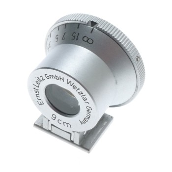 9cm SILVER LEICA HOT SHOE VIEW FINDER 90mm CHROME EXCELLENT SGVOO BRIGHT LINE