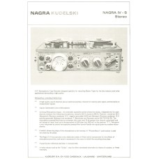 Nagra iv-s stereo information principle characteristics