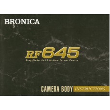 Bronica rf645 camera body instructions user manual
