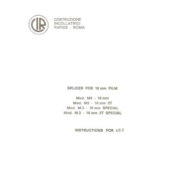 Splicer cir 16mm vintage film camera user instruction manual