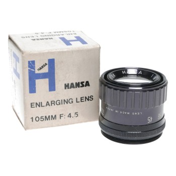 Hansa Enlarging lens 105mm f4.5 39mm vintage optics boxed