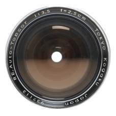 Tokyo Auto-Topcor 1:3.5 f=25mm Kogaku 3.5/2.5cm wide angle lens