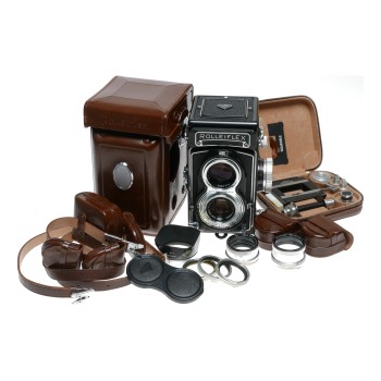 Rolleiflex TLR Tessar 3.5 f=7,5cm Vintage classic 120 comprehensive camera set