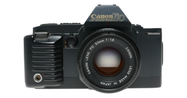 Buy canon t70 slr retro film camera fd 50mm 1.8 lens strap and body cap ...