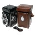 Rolleiflex 3.5/75mm Tessar Zeiss lens TLR film camera case cap "Just Serviced"