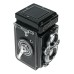 Rolleiflex 3.5/75mm Tessar Zeiss lens TLR film camera case cap "Just Serviced"