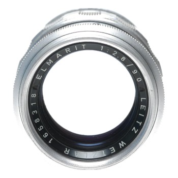Elmarit 2.8/90mm Leica M Leitz camera lens with hood caps and filter set