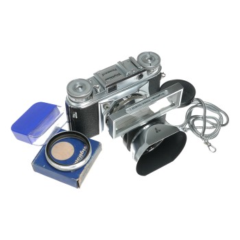 Voigtlander Ultron 2/50 mm vintage lens Prominent camera Proximeter hood set