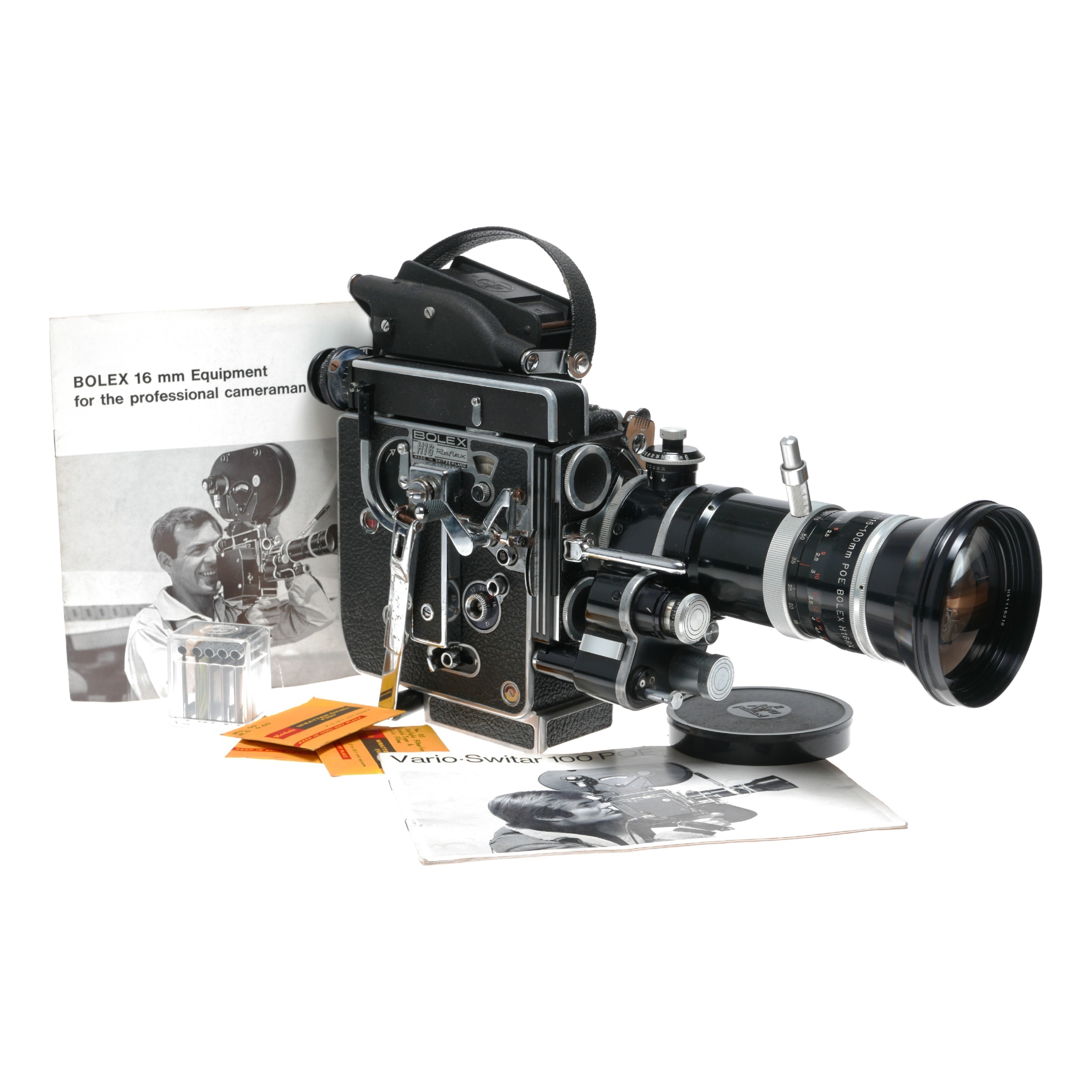 Buy bolex rex 5 h16 reflex camera 16mm film switar 16100 poe zoom lens