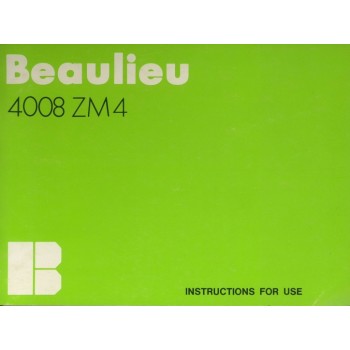 Beaulieu 4008 zm4 camera instructions for use manual