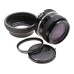 Nikkormat Black SLR camera kit with 3x lenses cased vintage 35mm film outfit