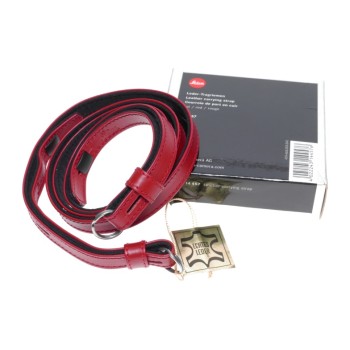 14457 Leica MINT RED leather camera strap for M10 digital and M3 analog camera 14457 Leica MINT RED leather camera strap for M10 digital and M3 analog camera