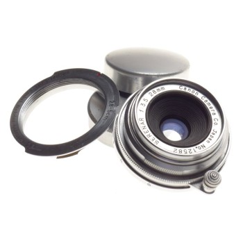 Canon Serenar 35mm wide angle 1:3.5 f=28 mm Pancake type lens fits Leica camera
