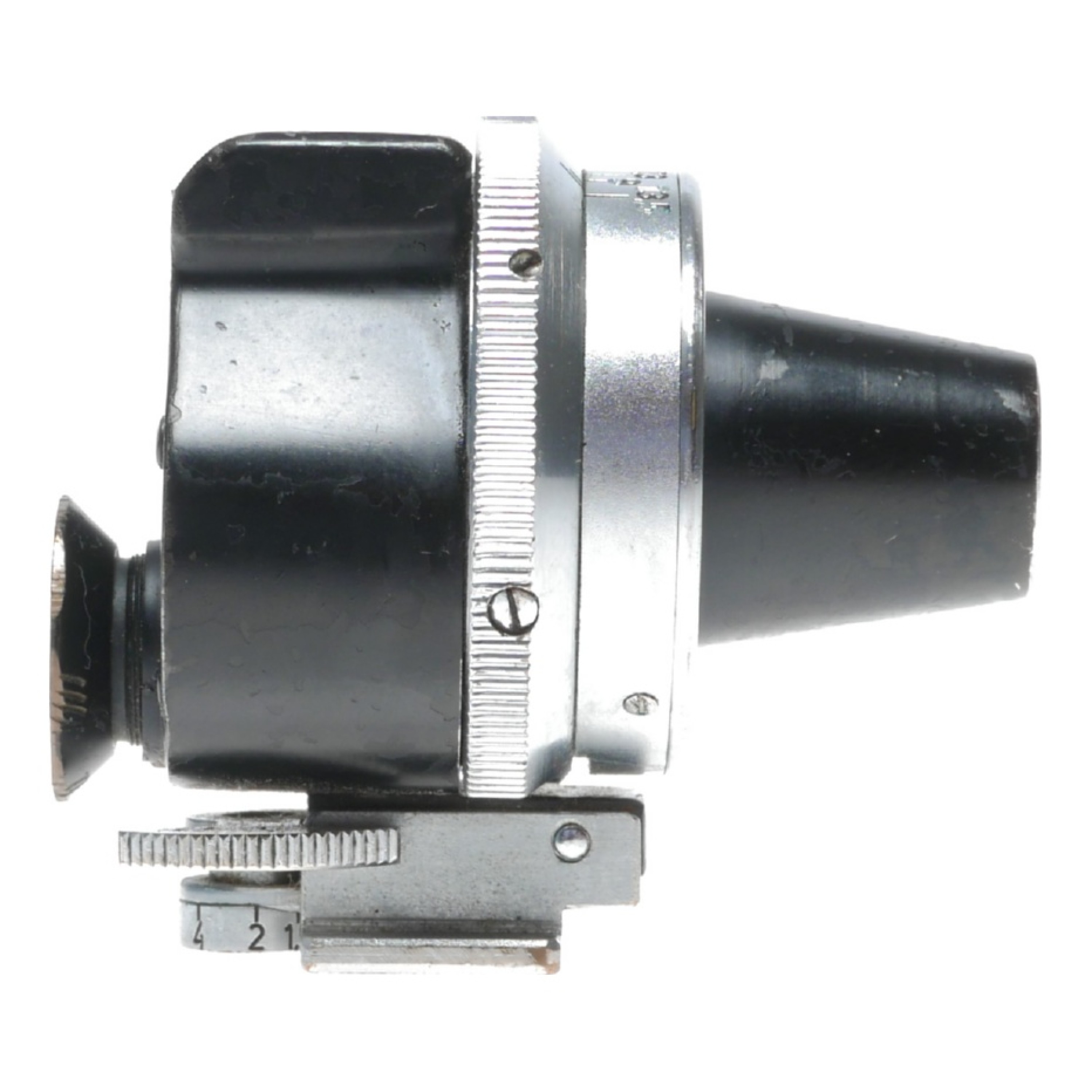 Leitz Universal hot shoe view finder black chrome E. Leitz Wetzlar