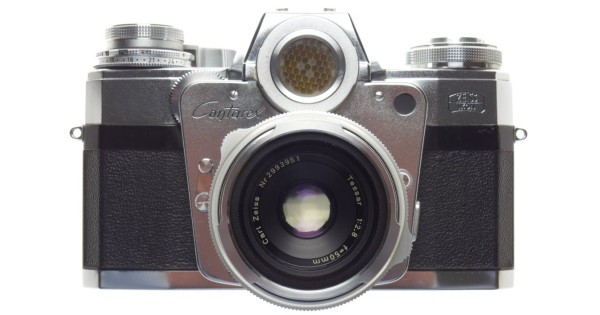 Buy zeiss contarex bullseye slr 35mm chrome film camera tessar 1