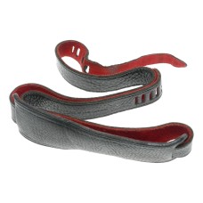 Luigi Crescenzi Leica M camera black leather red suede neck strap
