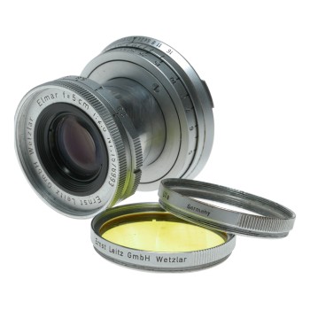 Leitz Wetzlar Elmar f=5cm 1:2.8 Leica M 35mm RF camera lens with filters