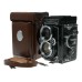 Rolleiflex TLR film camera Zeiss Planar 1:2.8 f=80mm in leather case with strap