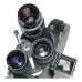 Bolex H16 Reflex 16mm film movie camera Kern Yvar 1:2.8 f=75mm Switar RX lenses accessories