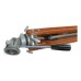 Bolex Paillard wood aluminium extendable camera tripod with level pan tilt head