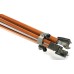 Bolex Paillard wood aluminium extendable camera tripod with level pan tilt head