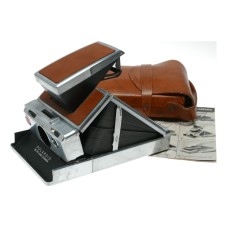 Polaroid SX-70 Land folding SLR instant film Camera with instructions leather case