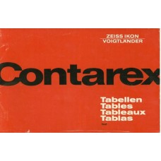 Contarex tabellen tables tableaux tablas feet zeiss
