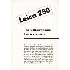 Leica 250 exposure camera instructions