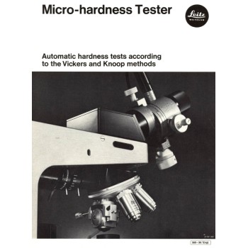 Leitz micro-hardness tester vickers knoop method manual