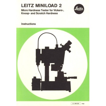 Leitz miniload 2 micro hardness tester vickers manual