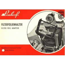 Linhof camera filter foil adapter instructions manual