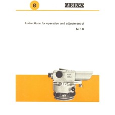 Zeiss instructions for operating and adjustment ni 3 k