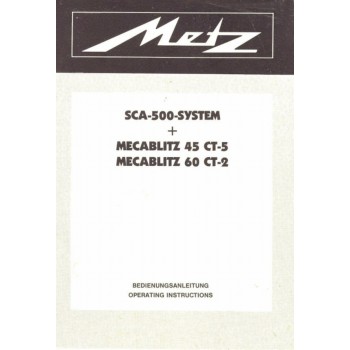 Metz sca-500 system mecablitz 45 ct-5 60 ct-2 manual