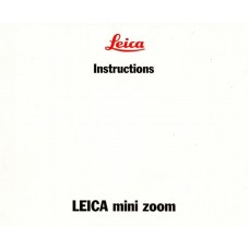 Leica mini zoom camera instruction user manual
