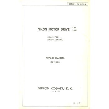 Nikon kogaku motor drive f36 f250 repair manual