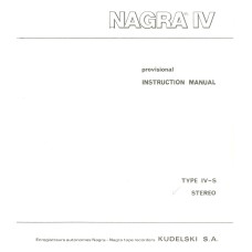 Nagra iv-s stereo instruction manual sound recorder