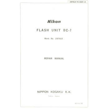 Nikon kogaku flash unit bc-7 repair manual