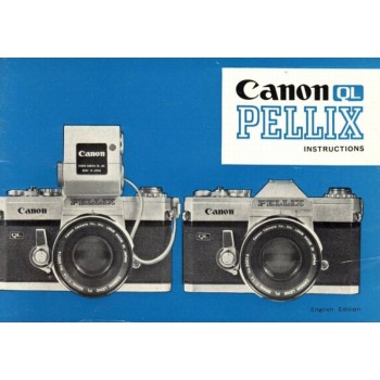 Canon ql pellix slr camera instructions manual only