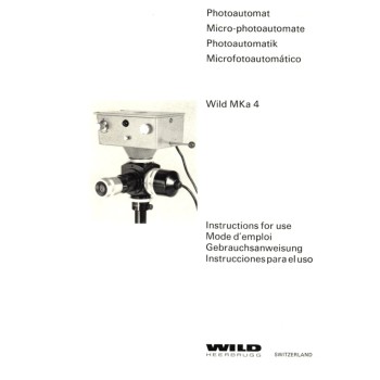 Wild mka 4 microscope photoautomat instructions manual