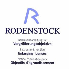 Rodenstock enlarging lens instructions for use