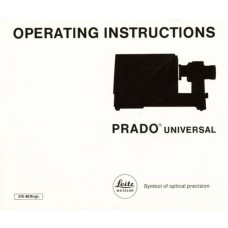 Prado universal operating instructions leitz