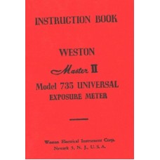 Western master model 735 universal exposure meter book