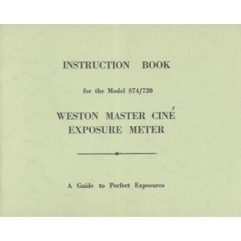 Western cine vintage camera light meter user instruction manual