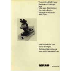 Wild microscope transmitted-light base 1 instructions