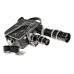 Bolex H16 Reflex 16mm Movie Camera with 3 Lenses set