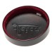 Leica Black Lens Cap with Red Velvet Lining vintage