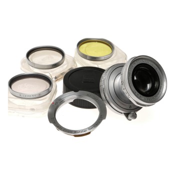 Leica Elmar 5cm f/2.8 Lens with Filters Adapters Leica Elmar 5cm f/2.8 Lens with Filters Adapters