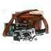 Bolex 8mm camera with 3 turret rotating lens holder case manual