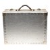 Vintage Aluminum Camera Trunk Hard Case with Leather Handle